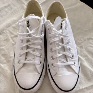 White platform size 8 converse, lightly worn
